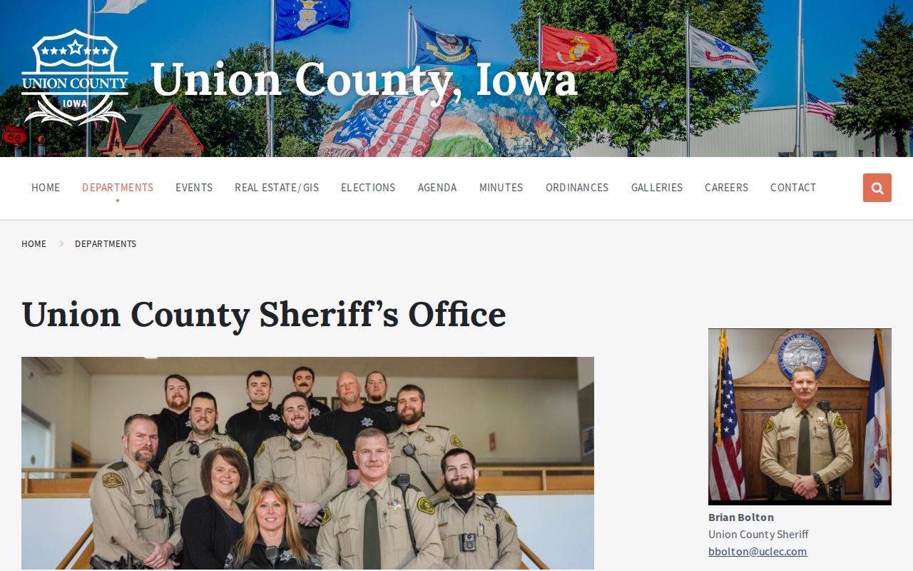 Union County sheriff office source for arrest records