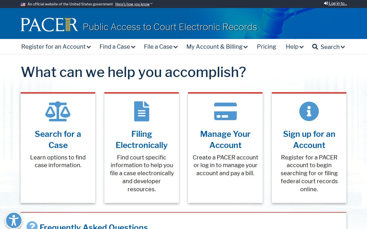 PACER access for federal criminal cases affecting Union County