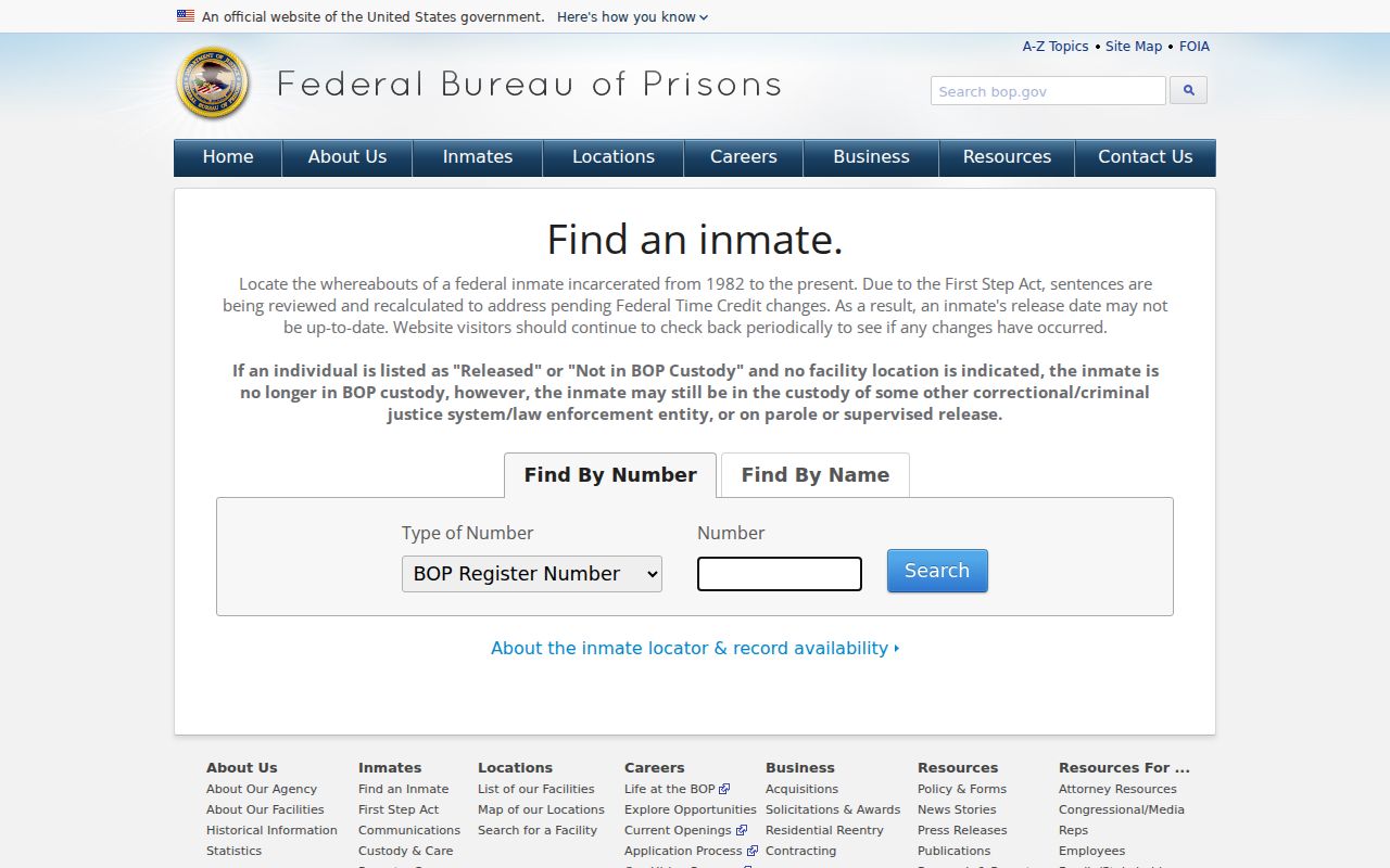 Federal prison locator related to Union County criminal cases