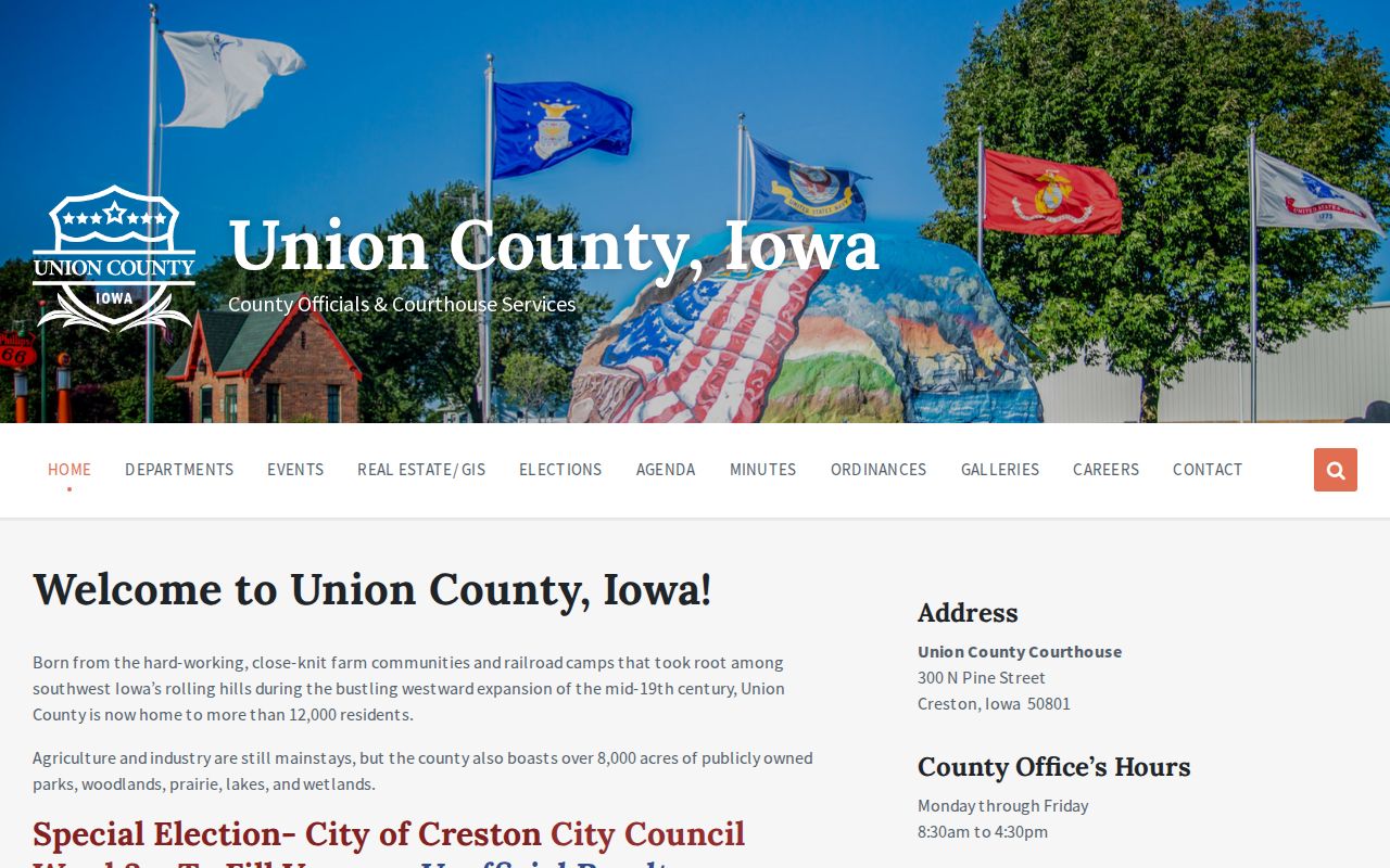 Official Union County government website for local criminal record offices